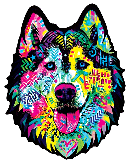 Colorful Husky 14" LED Light Up Sign