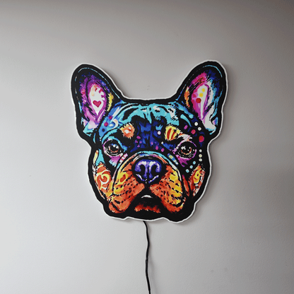 Louis French Bulldog Acrylic Wall Art | Premium LED Light-Up or Standard UV Print | Handmade USA