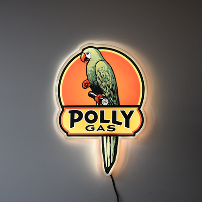 Polly Gas LED Light Up Sign – 11"x15" Vintage-Inspired Automobilia Wall Art, Handmade in the USA (Copy)