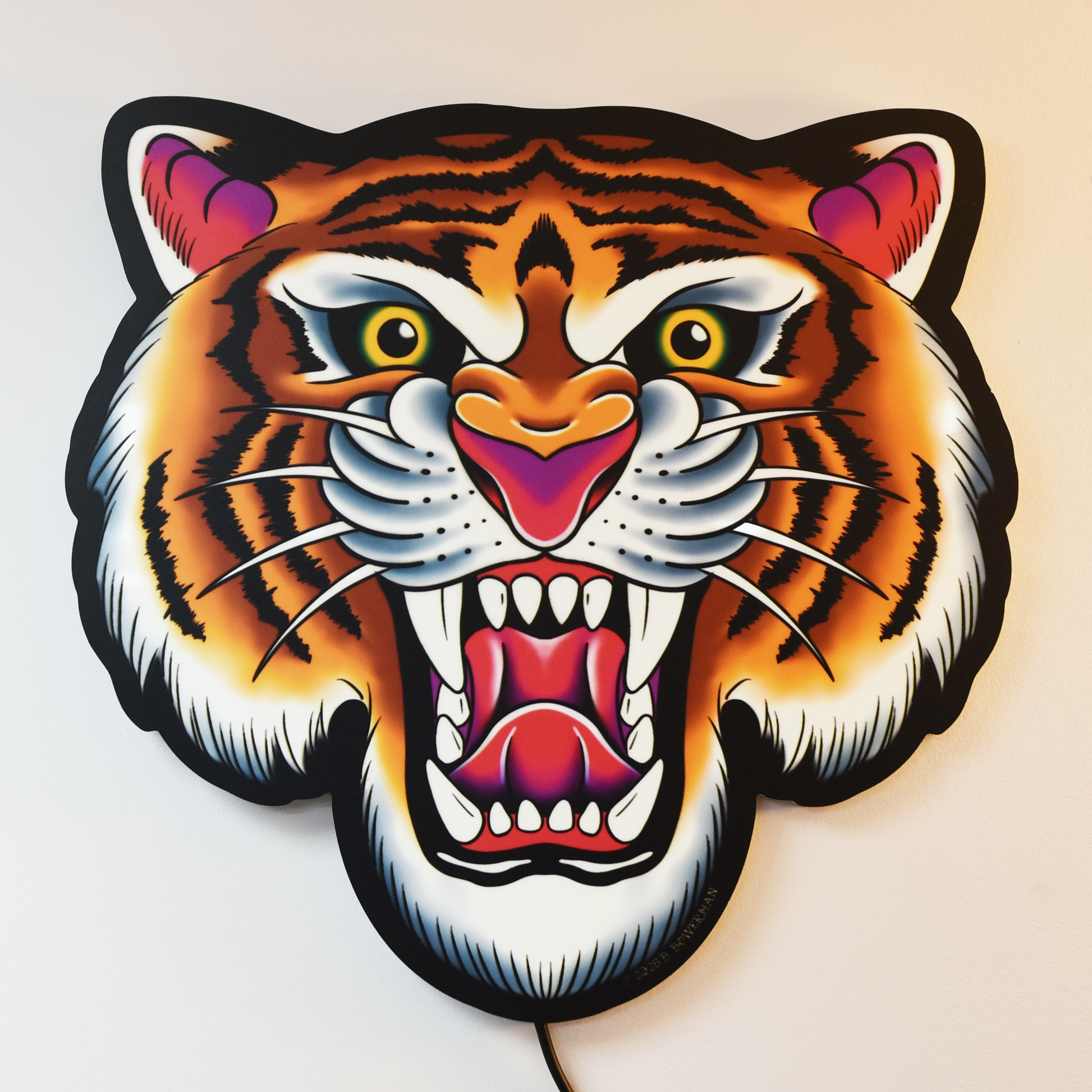 Tiger LED lighted Tattoo Tacker by renowned tattoo artist Bryce Bowerman of Savannah Georgia