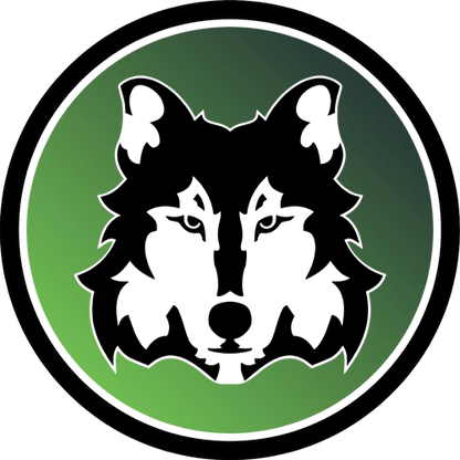 Wolf Brewing Co. 12" Round LED Light Up Tacker – Green Fade