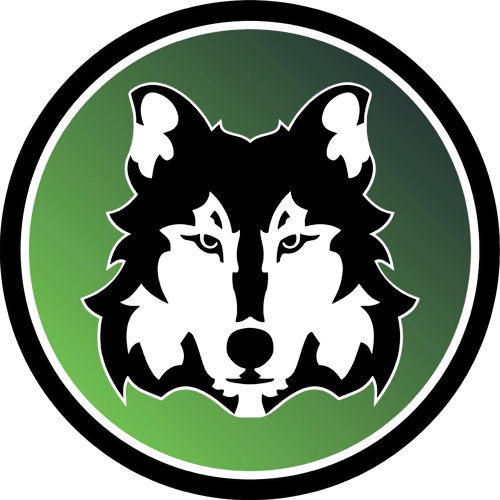 Wolf Brewing Co. 12" Round LED Light Up Tacker – Green Fade
