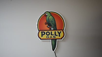 Polly Gas LED Light Up Sign – 11"x15" Vintage-Inspired Automobilia Wall Art, Handmade in the USA (Copy)